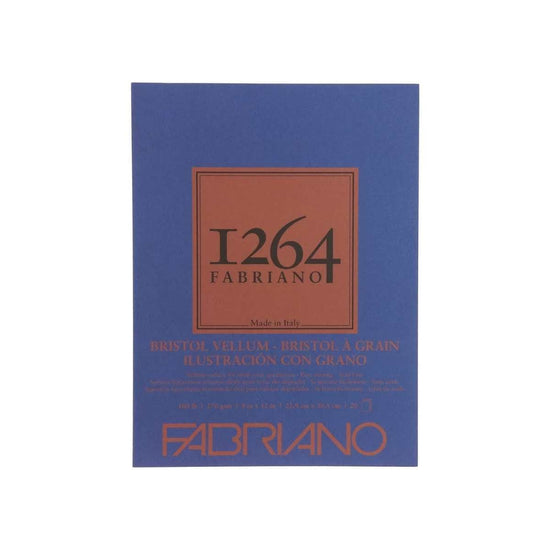 FABRIANO Bristol Pad - Vellum Fabriano - 1264 - Bristol Pad - Vellum - 9x12" -20 sheets - 100lb - Item #19100592