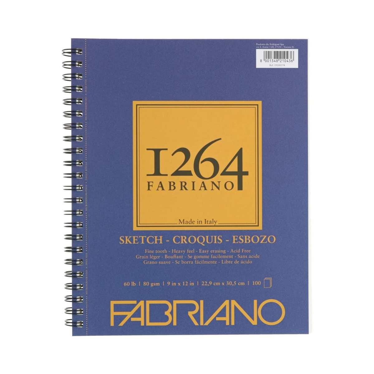 FABRIANO SKETCH PAD Fabriano - 1264 - Sketch Pad - 9x12" - 100 sheets - 60lb - Item #19100574