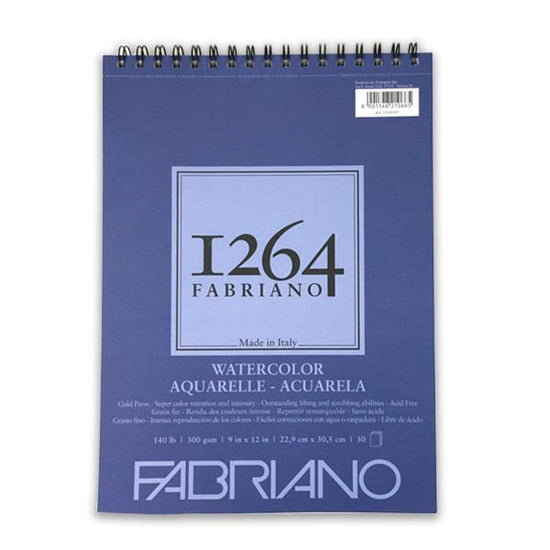FABRIANO WATERCOLOUR PAD Fabriano - Watercolour Coil Pad - 9x12" - 30 Sheets - 140LB