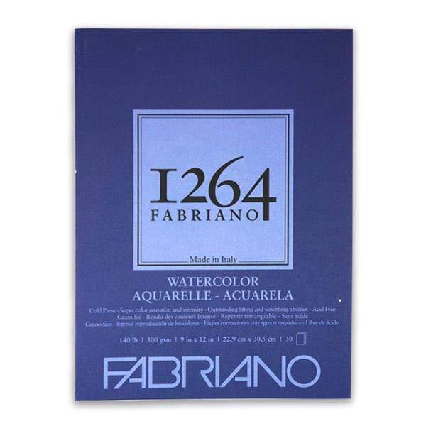 FABRIANO WATERCOLOUR PAD Fabriano - Watercolour Pad - 9x12" - 30 Sheets - 140LB