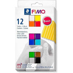FIMO MODELLING CLAY SET Fimo - Modelling Clay Set - Soft Clay - 12 Colours - Basic