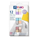 FIMO MODELLING CLAY SET Fimo - Modelling Clay Set - Soft Clay - 12 Colours - Pastel