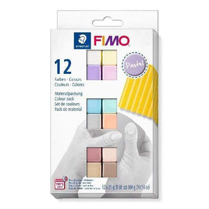 
                
                    Load image into Gallery viewer, FIMO MODELLING CLAY SET Fimo - Modelling Clay Set - Soft Clay - 12 Colours - Pastel
                
            