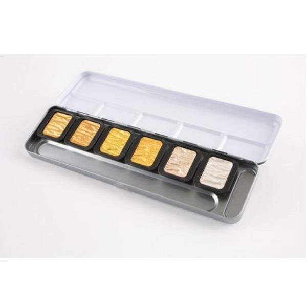 Load image into Gallery viewer, FINETEC WATERCOLOUR SET Finetec Pearlescent Watercolour Set of 6
