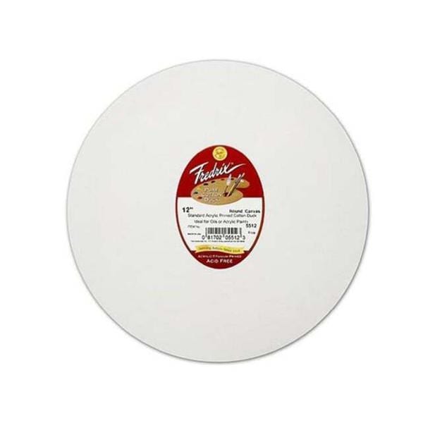 FREDRIX ROUND CANVAS Fredrix Round Stretched Canvas 12"