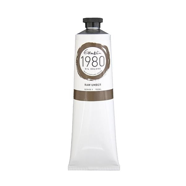 GAMBLIN OIL COLOUR RAW UMBER Gamblin 1980 Oil Colour 150ml - Series 1