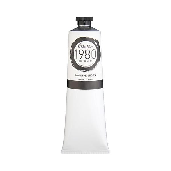 GAMBLIN OIL COLOUR VAN DYKE BROWN Gamblin 1980 Oil Colour 150ml - Series 1
