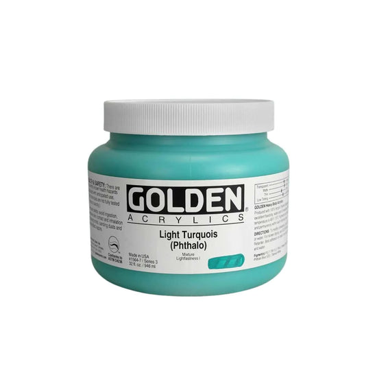 Golden Artist Colors Acrylic Paint Light Turquoise Golden - Heavy Body Acrylics - 946mL Jars - Series 3