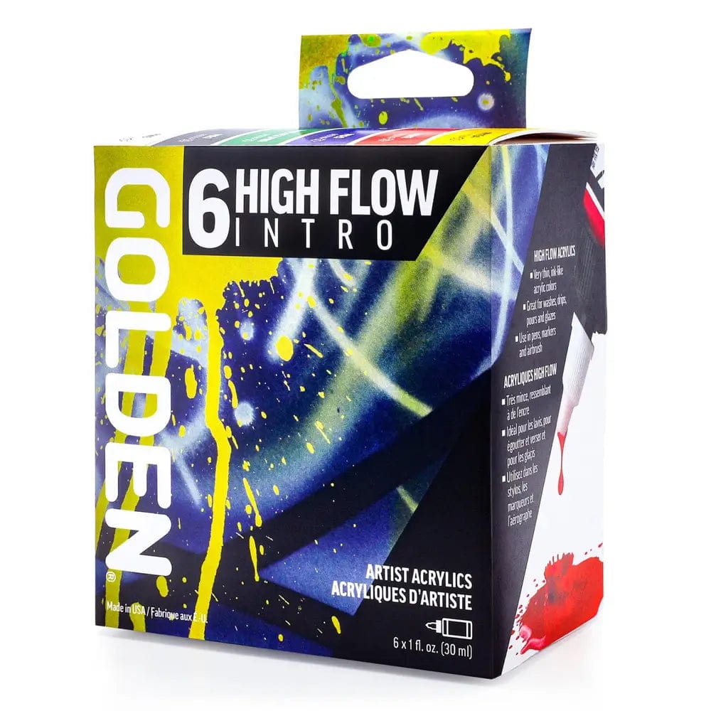 Golden Artist Colors High Flow Acrylic Set Golden - High Flow Acrylics - Intro Set - 6 Colours - Item #0000068-0