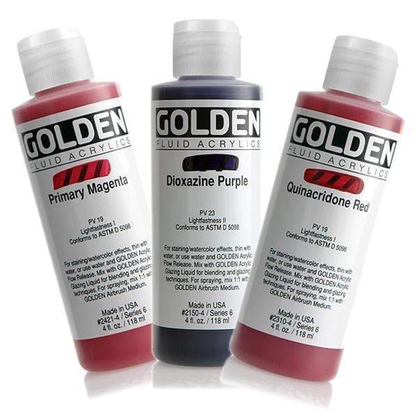 6 Golden 2024 Fluid Acylics 4oz-Bundle