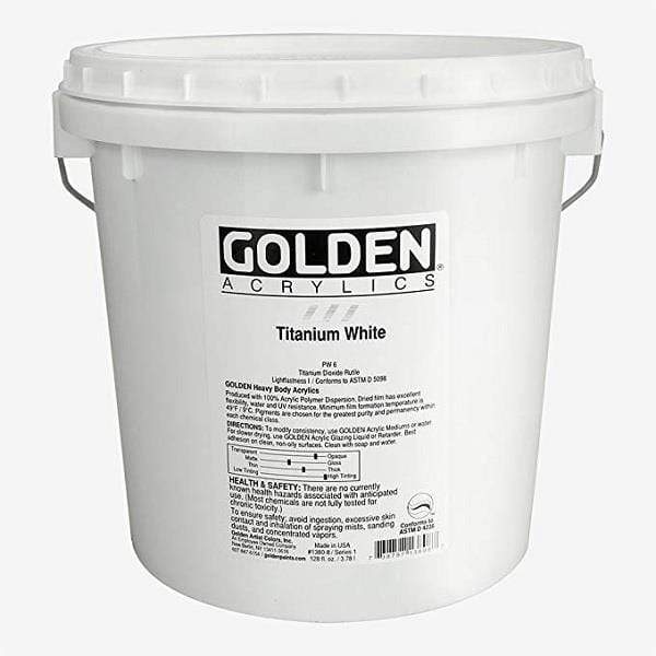 GOLDEN HB 3.78L SER1 TITANIUM WHITE Golden Heavy Body Acrylic 3.78L - Series 1