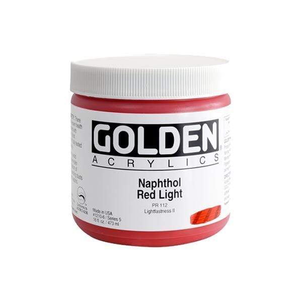 Load image into Gallery viewer, GOLDEN HB 473ML SER5 NAPTHOL RED LIGHT Golden Heavy Body Acrylic 473ml Series 5
