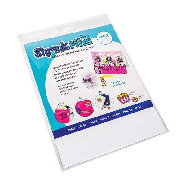 Load image into Gallery viewer, GRAFIX SHRINK FILM WHITE Grafix White Shrink Film 8.5x11&amp;quot; - 6 Pack
