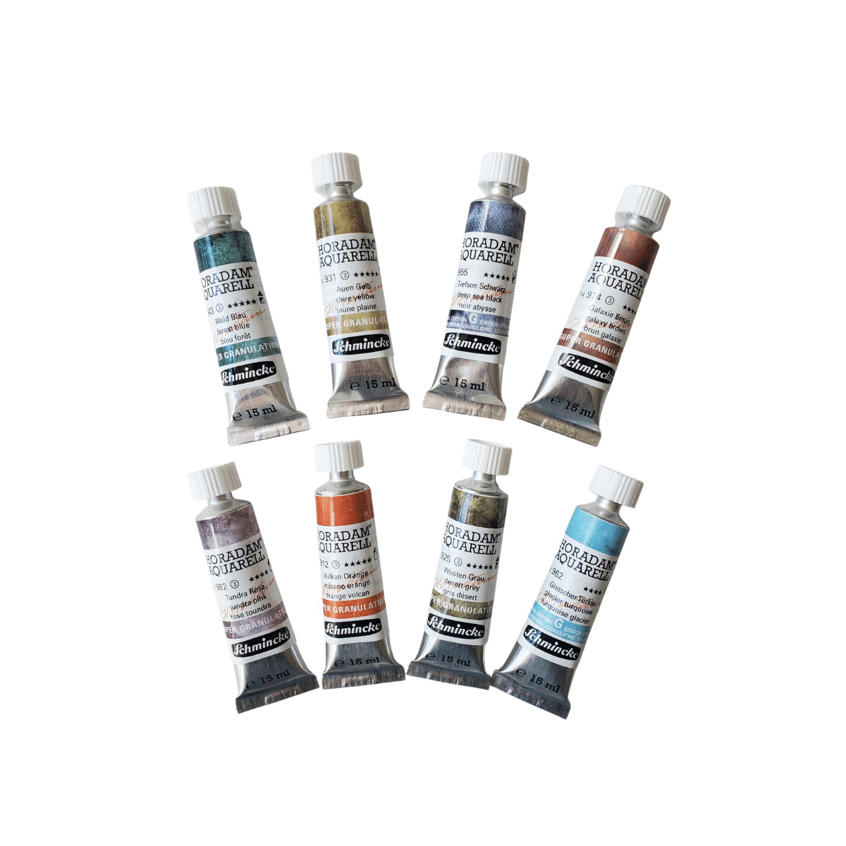 Schmincke AKADEMIE® AQUARELL 15ML 6Tubes Watercolor Paint Texture  Precipitation Color Sub-pack Super Granulation Set