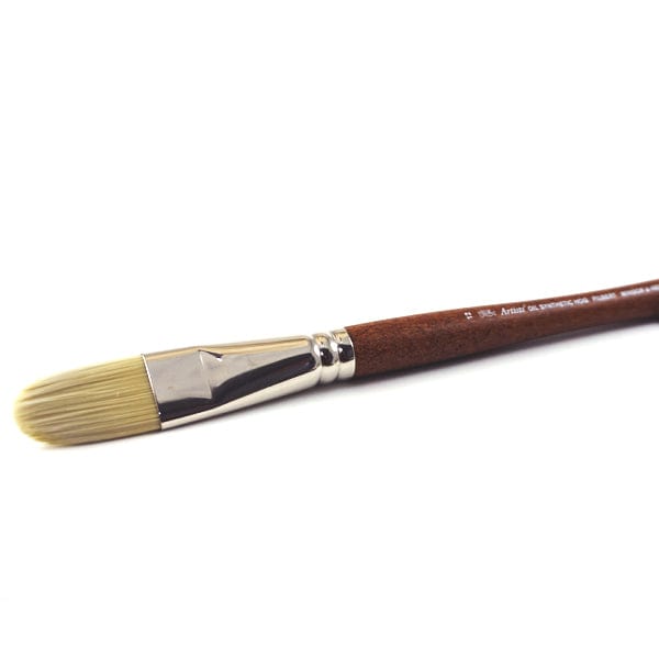 Gwartzman's Art Supplies Winsor & Newton - Artists' Oil Synthetic Hog Bristle - Long Handle - Filbert Brush #12 - item# 5010612