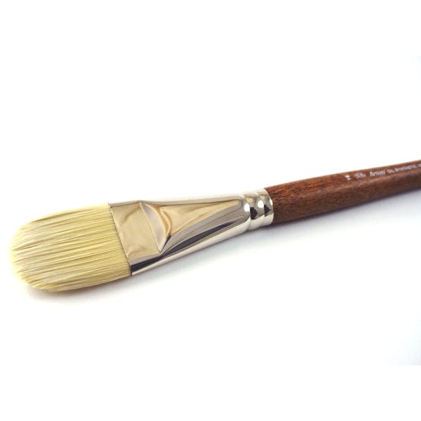 Trekell Hog Bristle Brush - Long Handle for Oil Paint Filbert - 400KF Series / 4