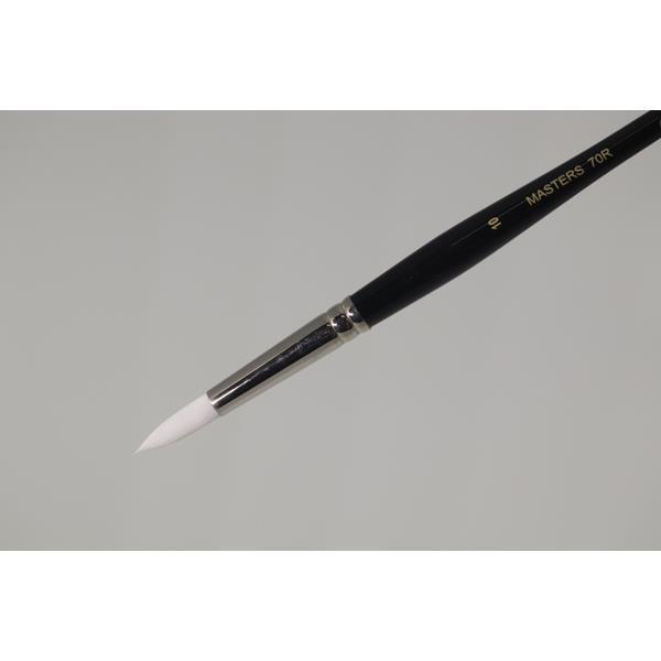 GWARTZMANS BRUSH WHITE TAKLON Gwartzmans White Taklon Round Brush #10