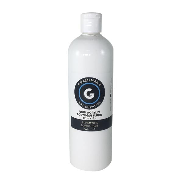 GWARTZMANS FLUID ACRYLIC TITANIUM WHITE Gwartzmans Fluid Acrylics - 473ml