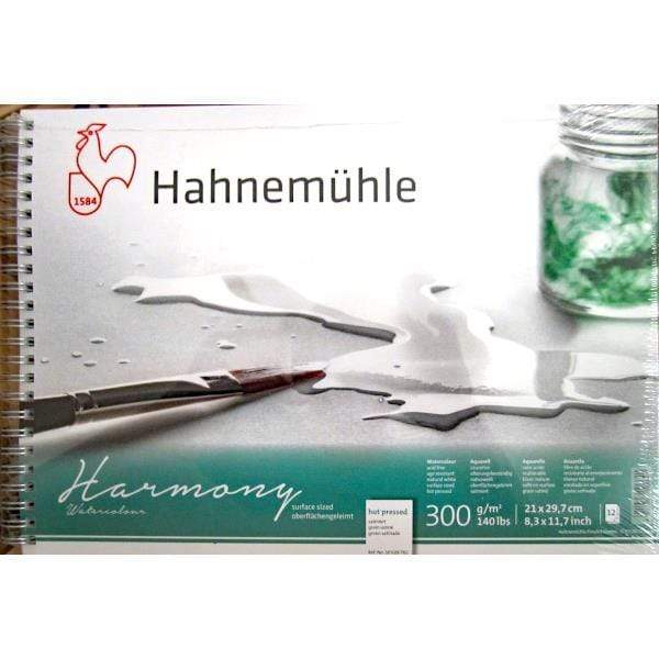 HAHNEMUHLE HARMONY HP PAD Hahnemuhle Harmony Hot Press Watercolour Pad 8.3x11.7"