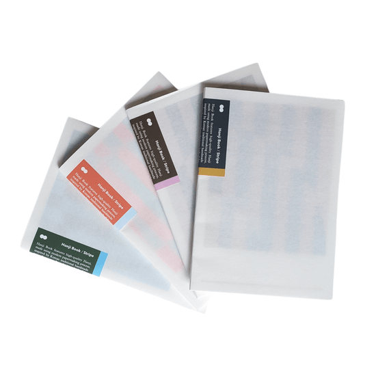 hana HANJI BOOK Hanaduri - Hanji Paper Book - A5 - Stripe Series - Sun Mint - Item #HBS02