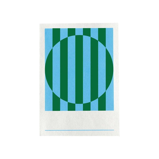 HANADURI HANJI BOOK Hanaduri - Hanji Paper Book - A5 - Stripe Series - Water Green - Item #HBS01