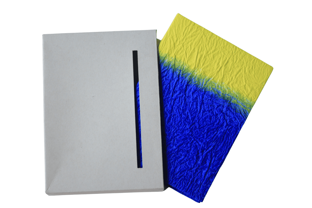 HANADURI Notebook - Blank BLUE/LEMON Hanaduri - GugimFolio - Hardcover Notebooks - A5 Size
