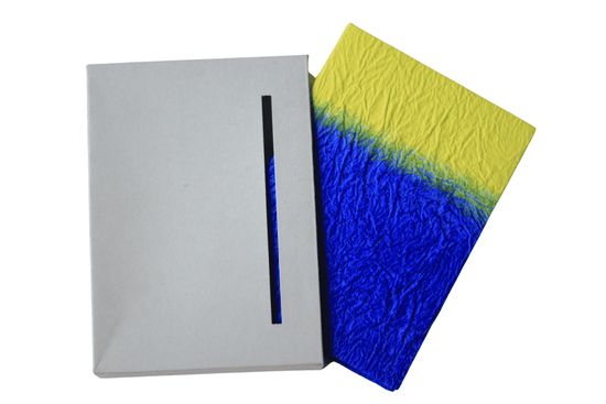 HANADURI Notebook - Blank BLUE/LEMON Hanaduri - GugimFolio - Hardcover Notebooks - A6 Size