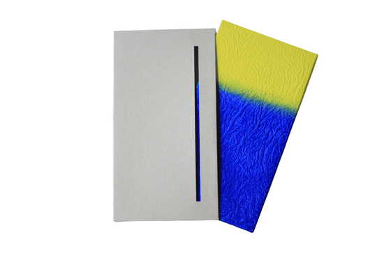 HANADURI Notebook - Blank BLUE/LEMON Hanaduri - GugimFolio - Hardcover Notebooks - Travel Size