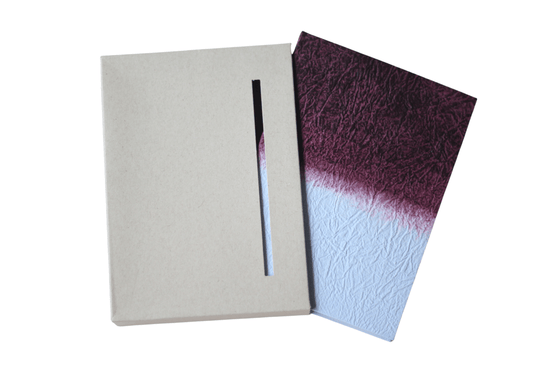 HANADURI Notebook - Blank BURGUNDY/SKY Hanaduri - GugimFolio - Hardcover Notebooks - A5 Size