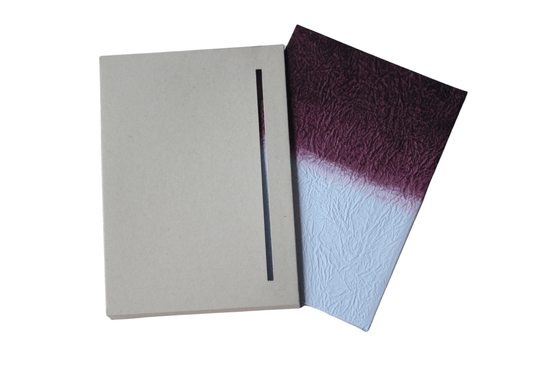 HANADURI Notebook - Blank BURGUNDY/SKY Hanaduri - GugimFolio - Hardcover Notebooks - A6 Size