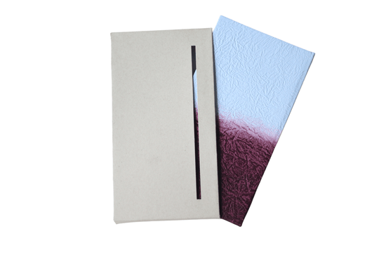 HANADURI Notebook - Blank BURGUNDY/SKY Hanaduri - GugimFolio - Hardcover Notebooks - Travel Size