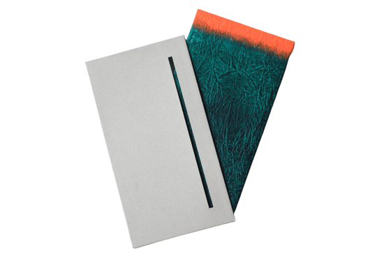 HANADURI Notebook - Blank GREEN/ORANGE Hanaduri - GugimFolio - Hardcover Notebooks - Travel Size