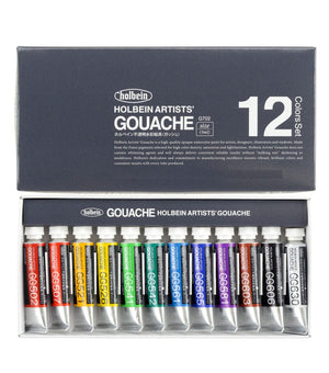 
                
                    Load image into Gallery viewer, HOLBEIN GOUACHE SET Holbein - Artists&amp;#39; Gouache - Set of 12 Colours - 5ml Tubes - Item #G702
                
            