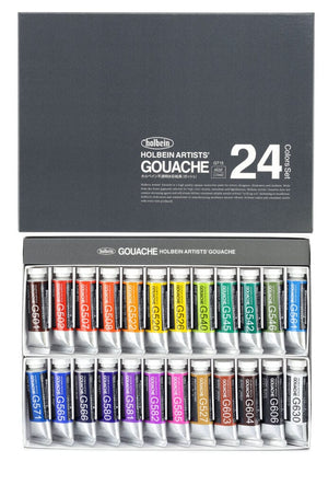 HOLBEIN GOUACHE SET Holbein - Artists' Gouache - Set of 24 Colours - 15ml Tubes - Item #G715