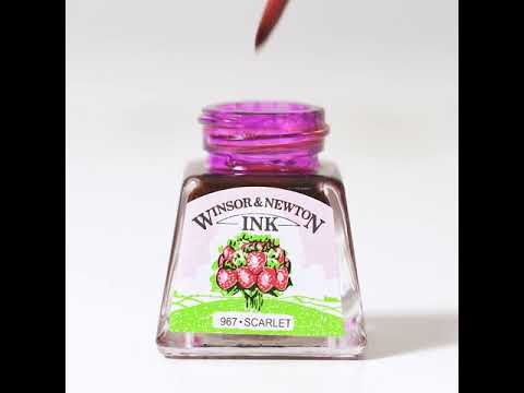 Load and play video in Gallery viewer, Winsor &amp;amp; Newton - Liquid Indian Ink - 30mL Bottle - Item #1010754
