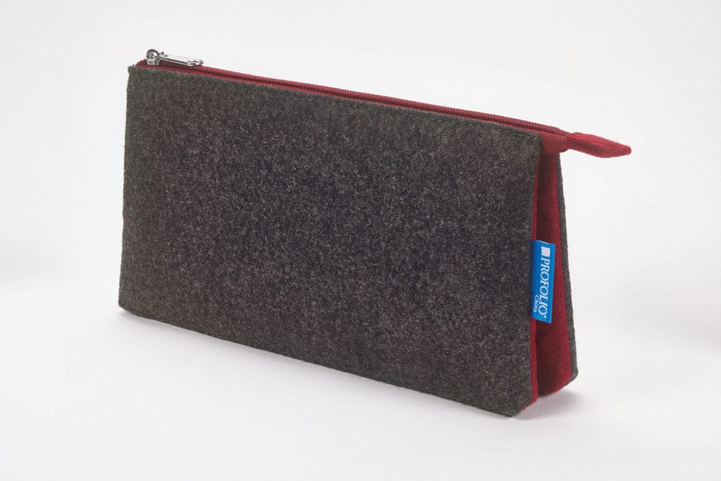 Load image into Gallery viewer, ITOYA Pencil Case CHARCOAL-MAROON Itoya - Midtown - Pencil Pouch - Large

