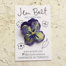 JEN BOLT ENAMEL PINS Jen Bolt - Polymer Flower Pins