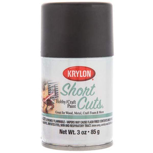 KRYLON SHORT CUTS PAINT FLAT BLACK Krylon Short Cuts Spray Paint