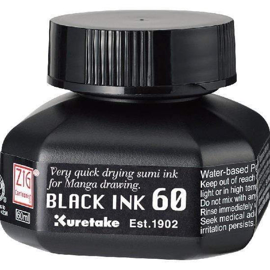 KURETAKE BLACK INK Kuretake - Black Ink - 60ml - Cartoonist