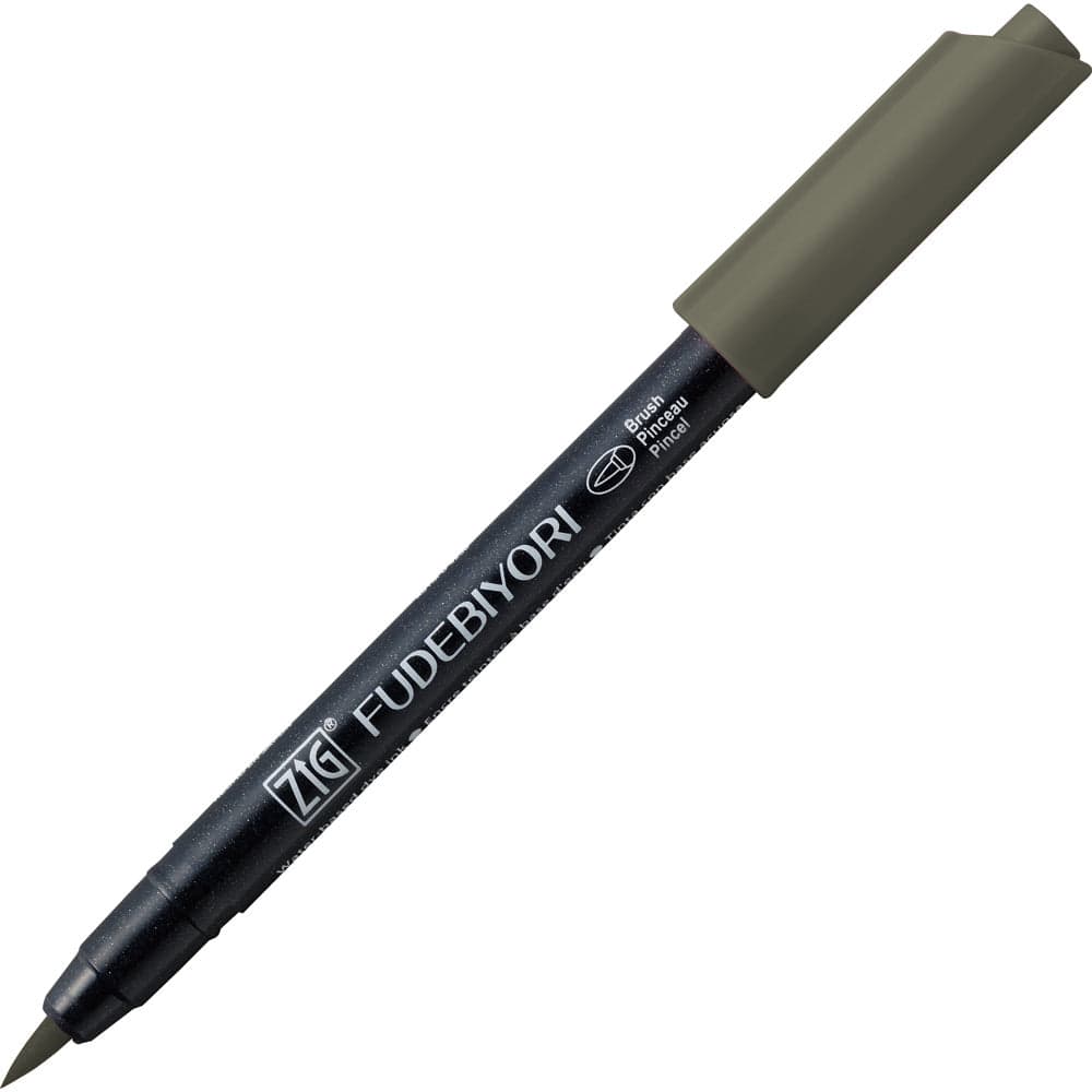 KURETAKE BRUSH PEN GRAY BROWN Kuretake - Fudebiyori - Brush Pens - Invidual Colours