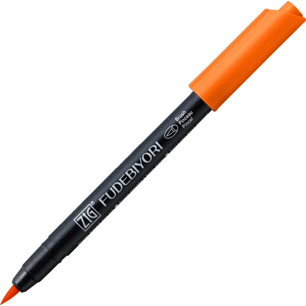 KURETAKE BRUSH PEN ORANGE Kuretake - Fudebiyori - Brush Pens - Invidual Colours