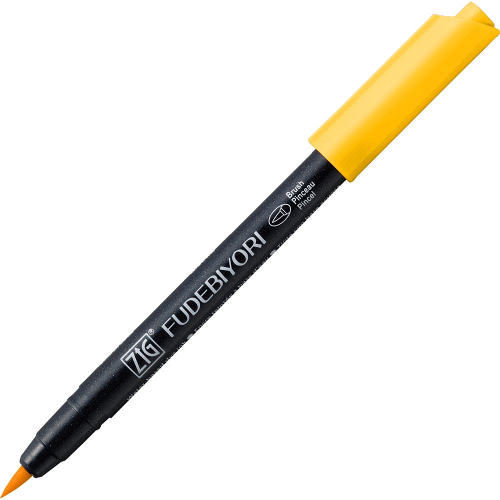 KURETAKE BRUSH PEN YELLOW Kuretake - Fudebiyori - Brush Pens - Invidual Colours