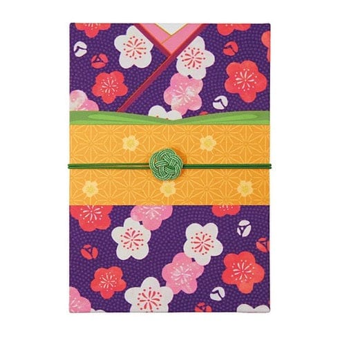 Kyowa Trading Co. Notebook - Blank Kyowa - Kimono Notebook - 10x15cm - Plum Flower - Item #M2-61