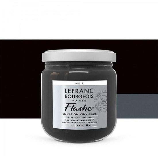 LEFRANC & BOURGEOISE FLASHE ACRYLIC BLACK Flashe Vinyl Emulsion Paint 400mL - Series 1