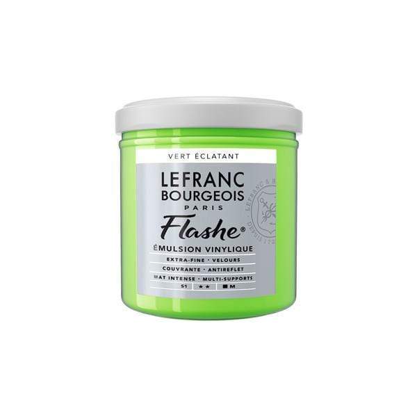 Load image into Gallery viewer, LEFRANC &amp;amp; BOURGEOISE FLASHE ACRYLIC BRIGHT GREEN Flashe Vinyl Emulsion Paint 125mL - Series 1

