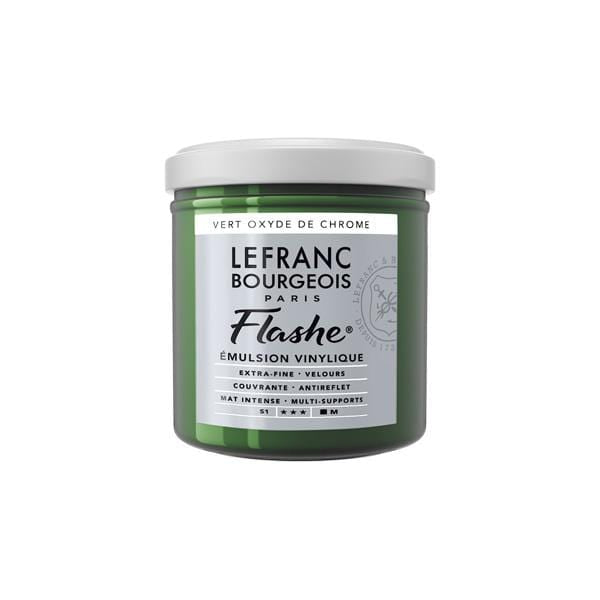 LEFRANC & BOURGEOISE FLASHE ACRYLIC CHROME OXIDE GREEN Flashe Vinyl Emulsion Paint 125mL - Series 1