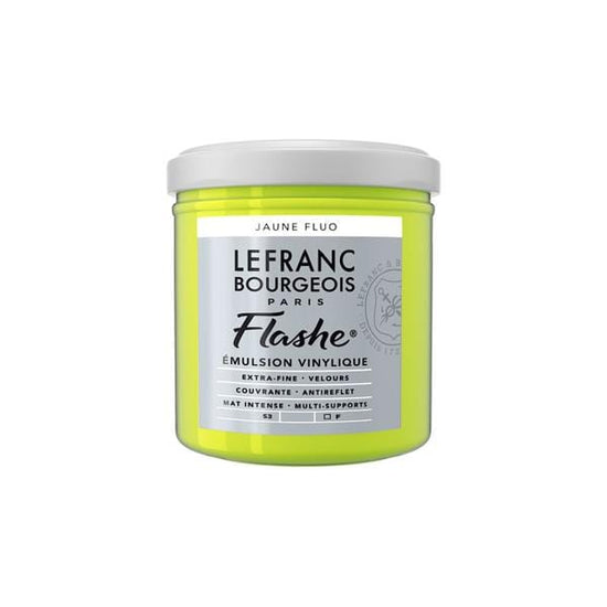 Load image into Gallery viewer, LEFRANC &amp;amp; BOURGEOISE FLASHE ACRYLIC FLUO YELLOW Flashe Vinyl Emulsion Paint 125mL - Series 3

