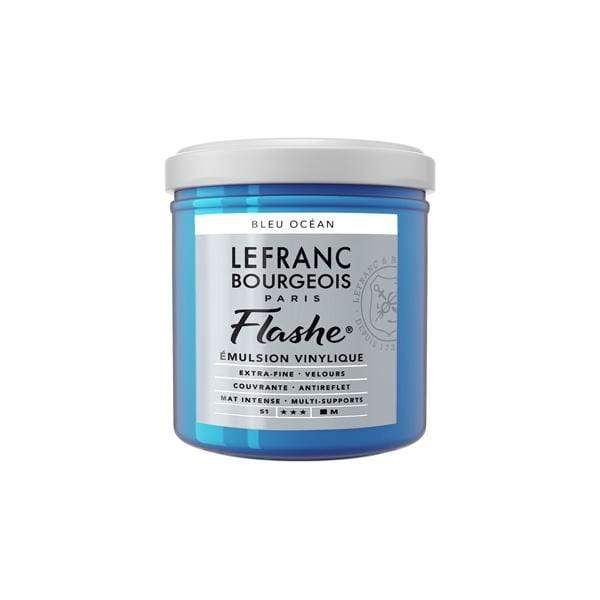 LEFRANC & BOURGEOISE FLASHE ACRYLIC OCEAN BLUE Flashe Vinyl Emulsion Paint 125mL - Series 1
