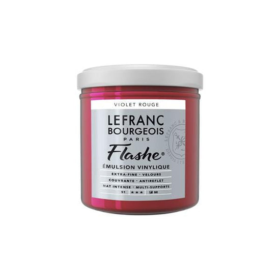 LEFRANC & BOURGEOISE FLASHE ACRYLIC RED VIOLET Flashe Vinyl Emulsion Paint 125mL - Series 1