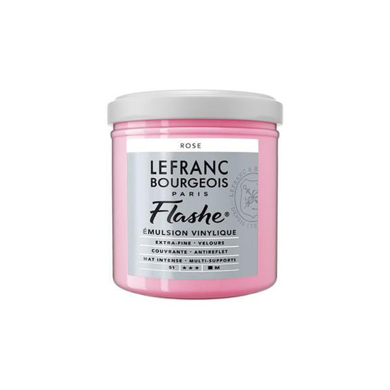 LEFRANC & BOURGEOISE FLASHE ACRYLIC ROSE Flashe Vinyl Emulsion Paint 125mL - Series 1